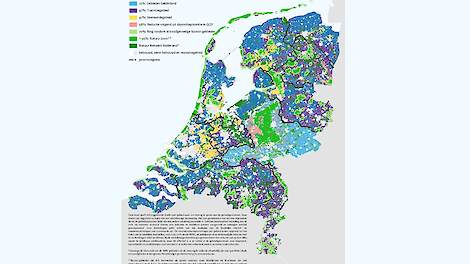 Volgens het AD werkt het huidige kabinet aan een 'Stiktofkaartje 2.0'. Op de foto het oorspronkelijke stikstofkaartje van minister Van der Wal uit 2022.