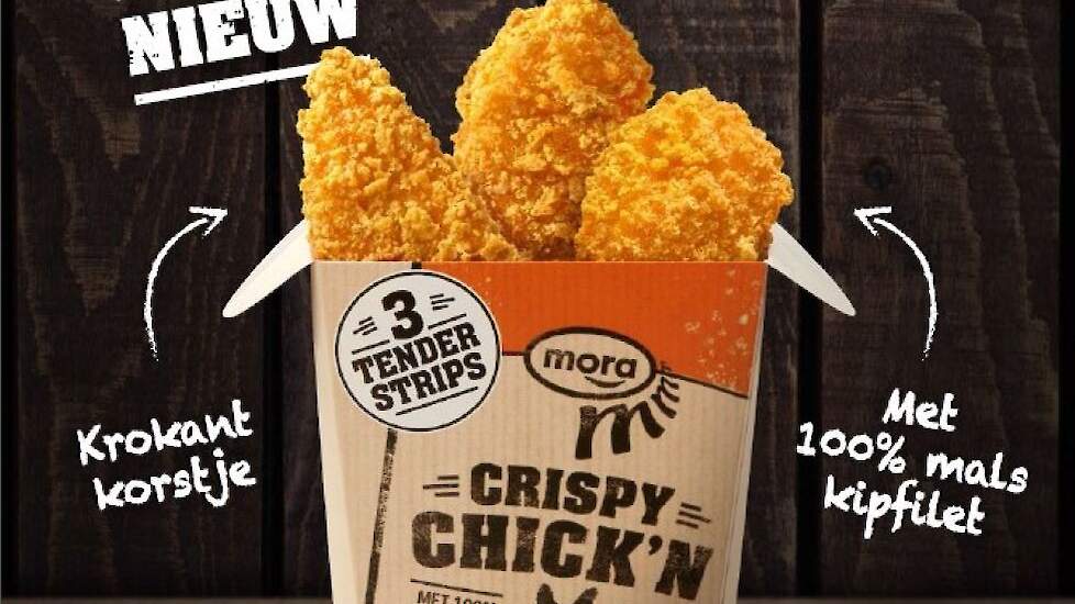 Crispy Chick is een van de producten gemaakt van uitgelegde vleeskuikenmoederdieren