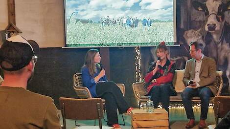 Marjan Minnesma (midden), op archiefbeeld aan het woord tijdens kennisevent &lsquo;De kracht van het boerencollectief&rsquo; - eind november - van De AgroProeftuin Noordoost-Brabant.