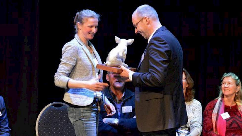 Vorig jaar hadden biologische varkenshouders Jeroen en Nieske Neimeijer uit het Overijsselse Heino volgens de jury het beste idee met hun voedselbos voor biologische varkens.