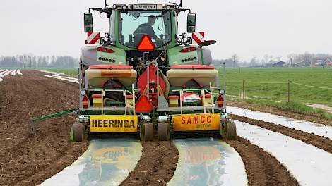 Mais onder folie is nieuw in het Groene Hart. Mengvoercooperatie De Samenwerking uit Haastrecht werd door haar klanten gevraagd om maïs onder folie te zaaien. De Samenwerking charterde daarvoor loonwerkbedrijf Heeringa uit Tersoal (Fr), die over de benodi