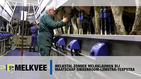 Melkstal zonder melkklauwen bij maatschap Dikkerboom-Lemstra-Terpstra - www.melkvee.nl