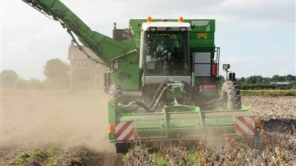 Braspenning rooit voor het tweede seizoen met een bunkerrooier AVR Puma +. De rooier, een vierrijer, bevalt prima. De bunker kan 6 ton aardappelen meenemen.