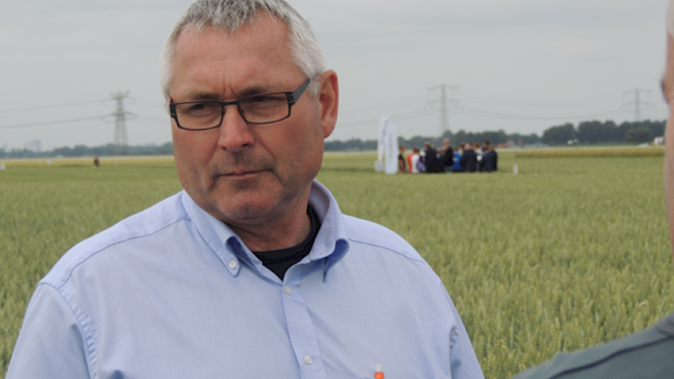 Jan van Waaij van Van Iperen op de Graandemodag in Westmaas.